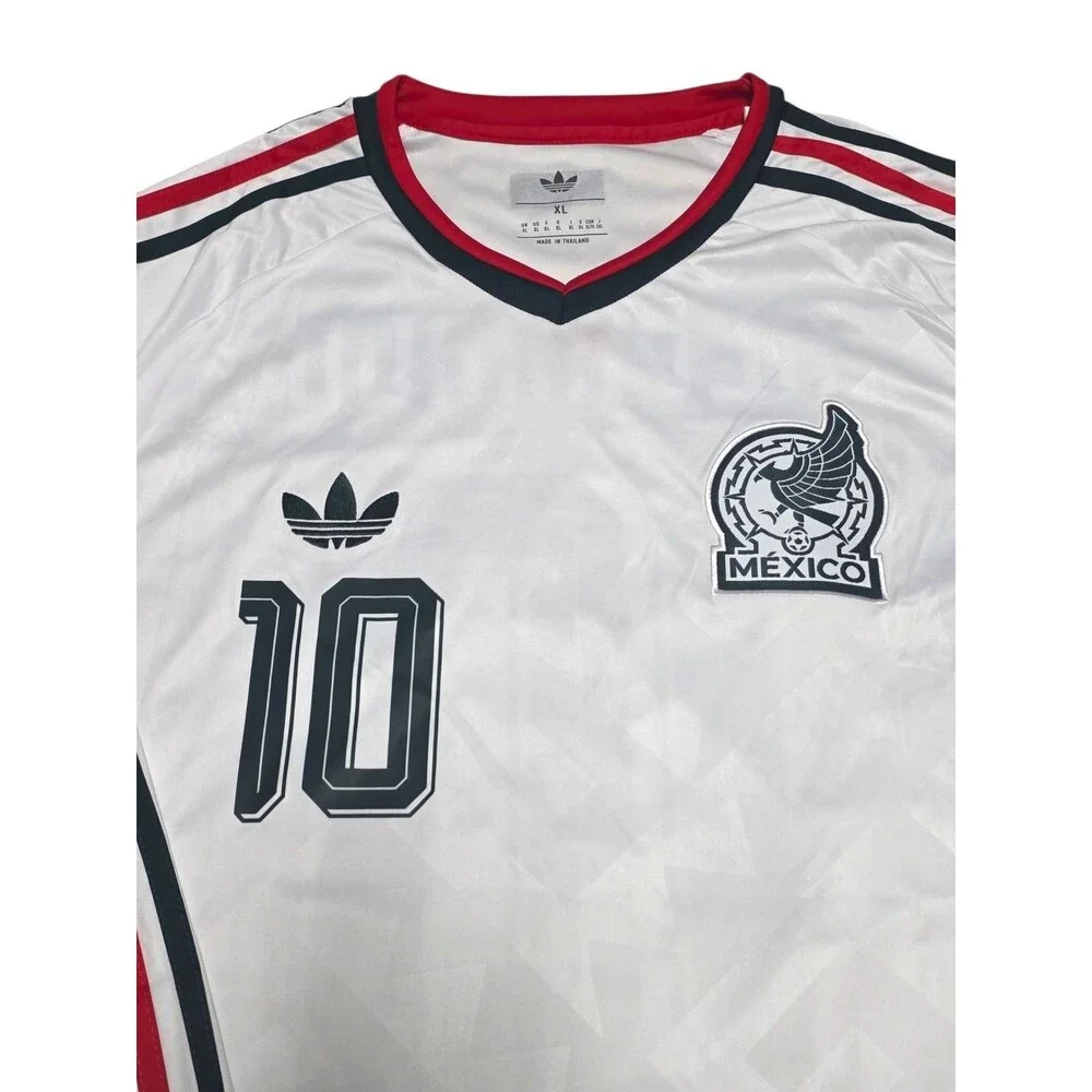 adidas Mexico Soccer Jersey White Green #10 new with tags Alvarado Long Sleeves